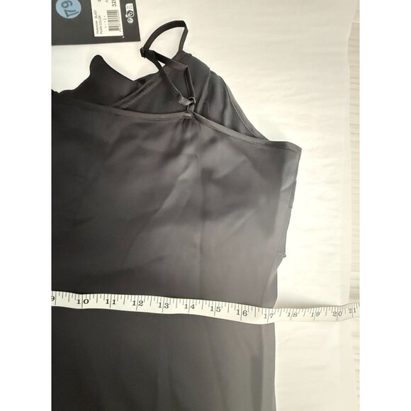 NWT The Kooples Black Long Ruffle Slip Dress Asymmetrical Hem‎ Size US 8 - Picture 7 of 13